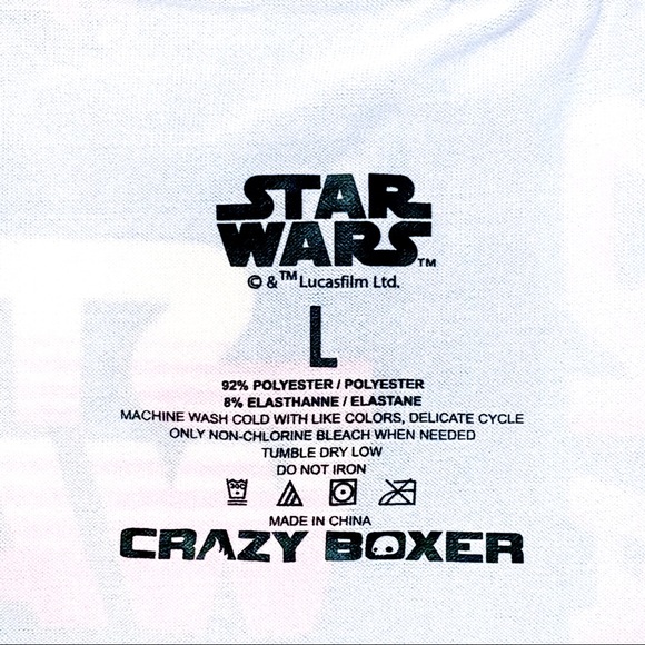 Disney Star Wars Logo Crazy Boxer Briefs Novelty Underwear Blue Yellow Mens - Picture 6 of 11